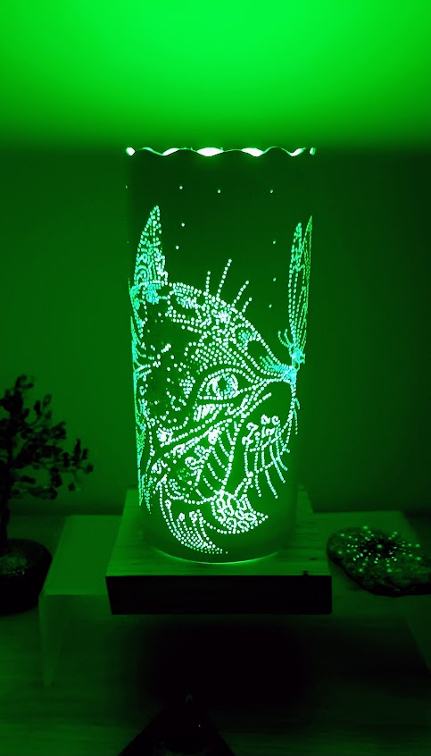 Lampe chat et papillon